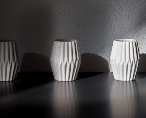 3 Vasen mit Schatten, Fotografie von René Minkels