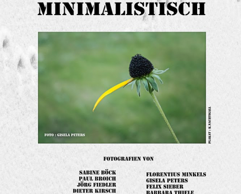 Plakat der Ausstellung 'Minimalistisch'
