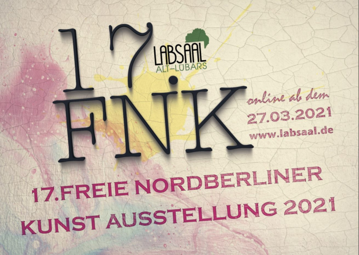 Einladungskarte zur 17. freien Nordberliner Kunstausstellung ( FNK ) im LabSaal Berlin Lübars