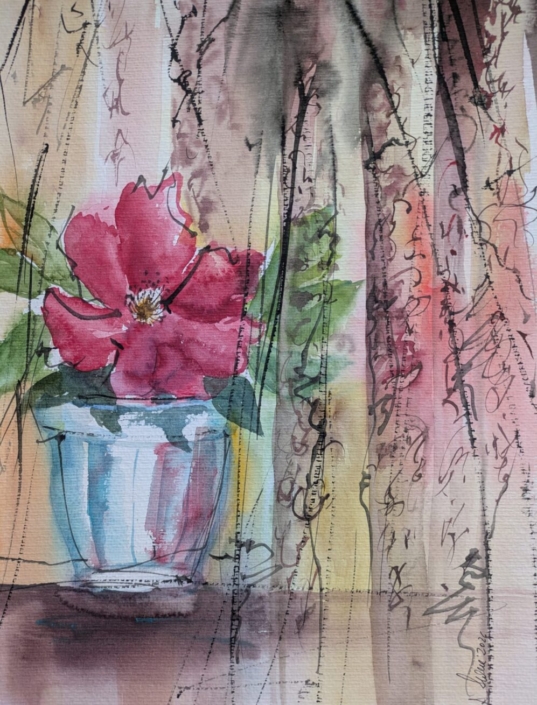Stillleben, Aquarell von Adleide Holle, 40 cm x 50 cm, 140€ o.R., 170€ m.R.